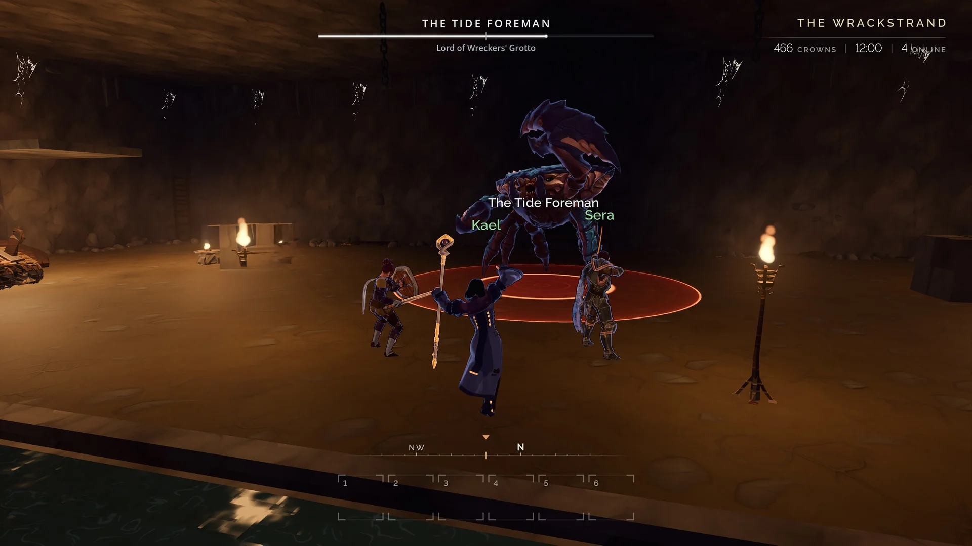 A party closes in on the Tide Forger in the Wrackstrand.